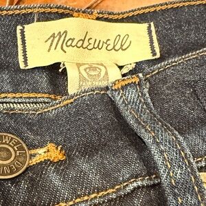 Madewell Dark Blue Denim with Gold Stitching